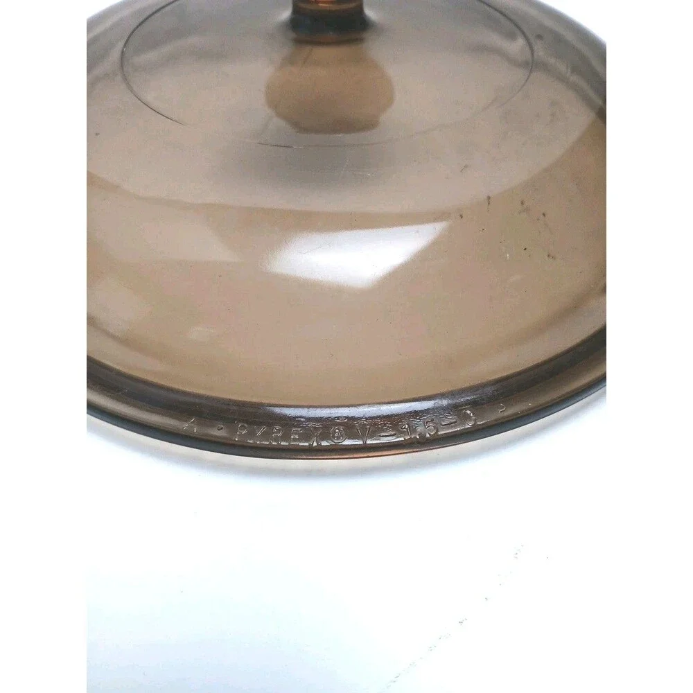 Vintage Vision Corning France Amber Glass Pyrex Lid V-1.5-C